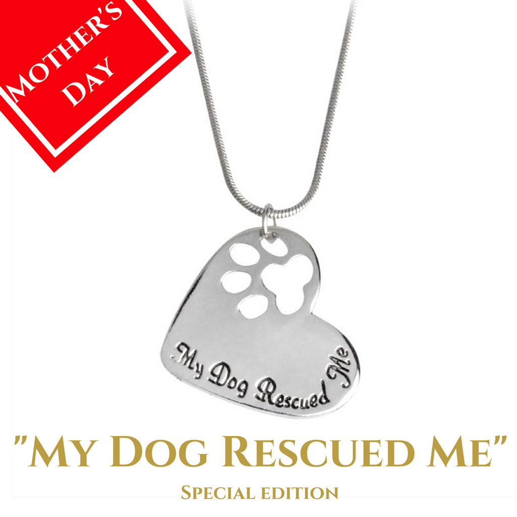 Z Dog Mom - "MY DOG RESCUED ME" Necklace